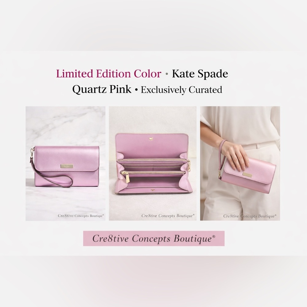 Kate Spade Kenzie Wristlet Wallet – Quartz Pink